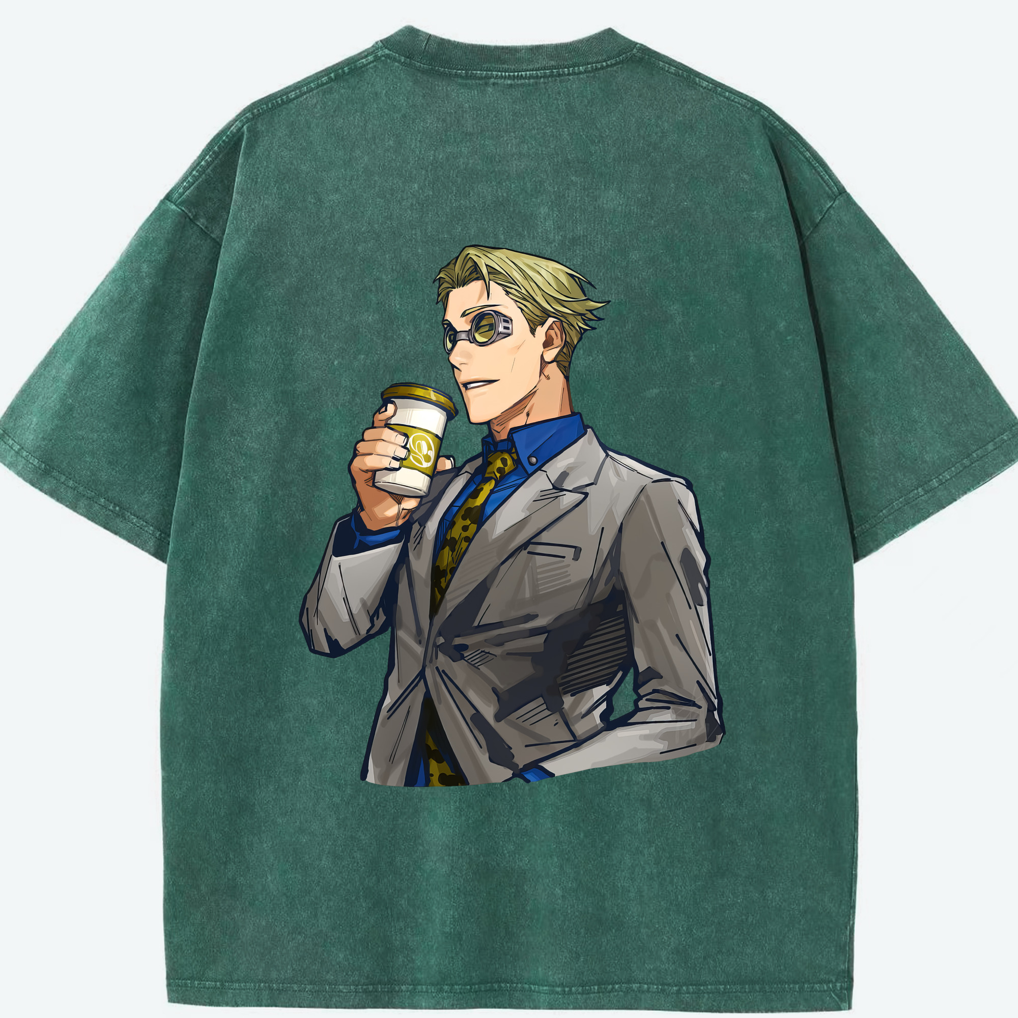 （画像用） 呪術廻戦 Jujutsu Kaisen 綿100% ヴィンテージ風 半袖Tシャツ（背面プリント）